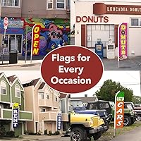 Vista 4 de Infinity Republic - Kit de bandera y poste de manga completa sin viento Hot Dogs - Perfecto para restaurantes, restaurantes, camiones de comida