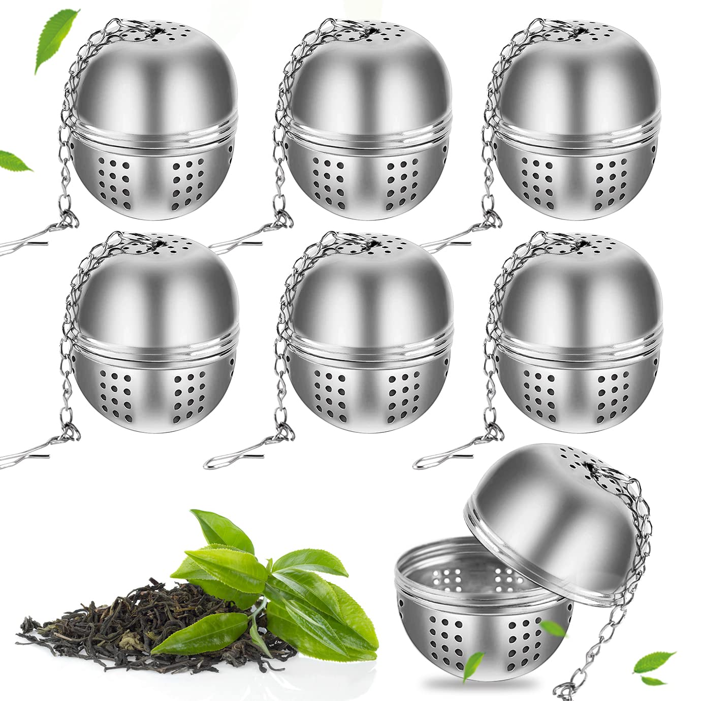 2pcs Infuseurs Acier Inoxydable Tube en Acier Inoxydable Passoire à épices Herbes Filtre de Thé Et Couvercle Universel , Filtre à Thé ,6.5cm | Leroy Merlin