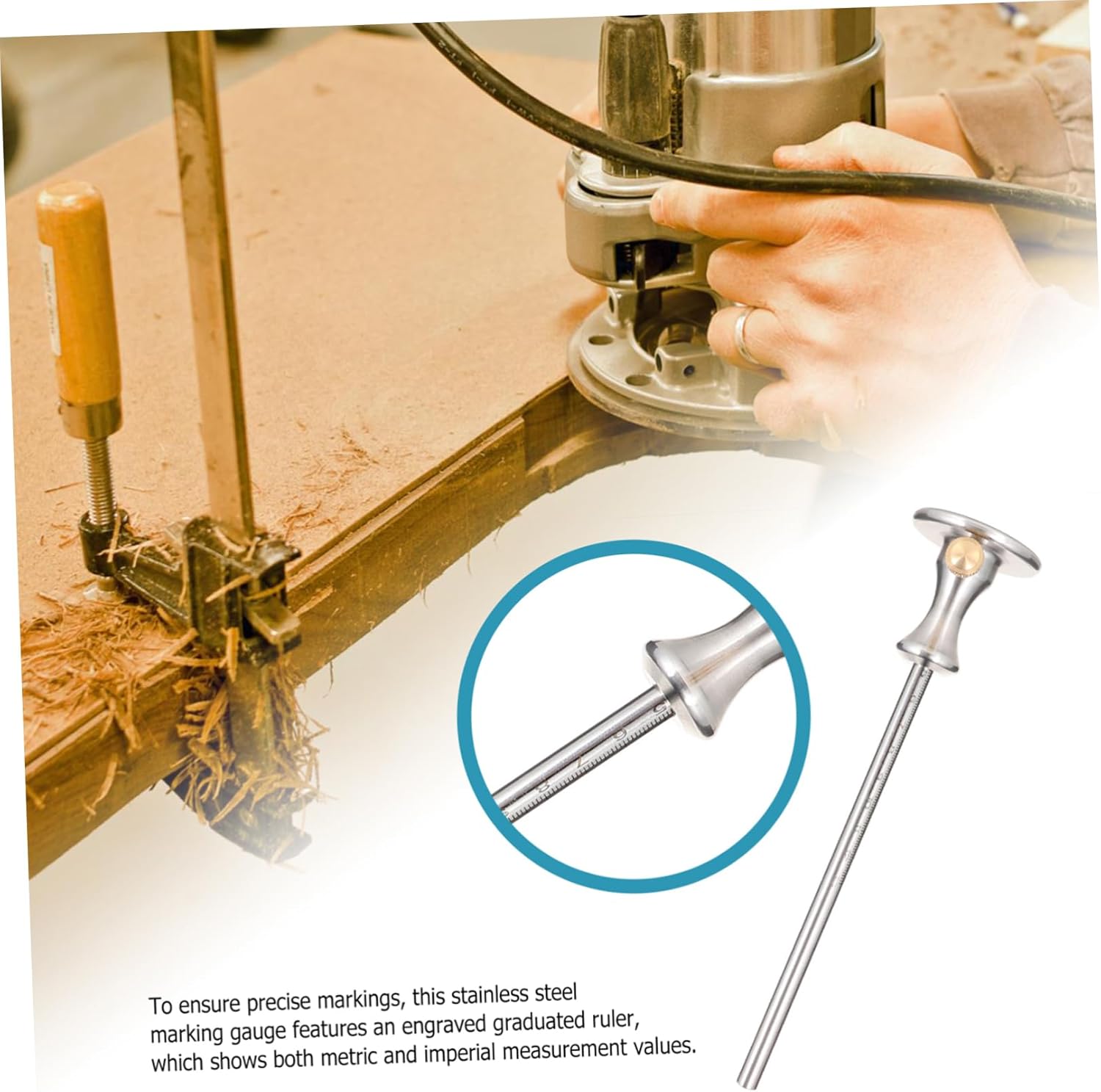 Woodworking Measurement Hand Tools Wheel Marking Gauge and Dovetail Marking Device for Accurate Lines Lightweight Construction for Precision Woodworking Projects