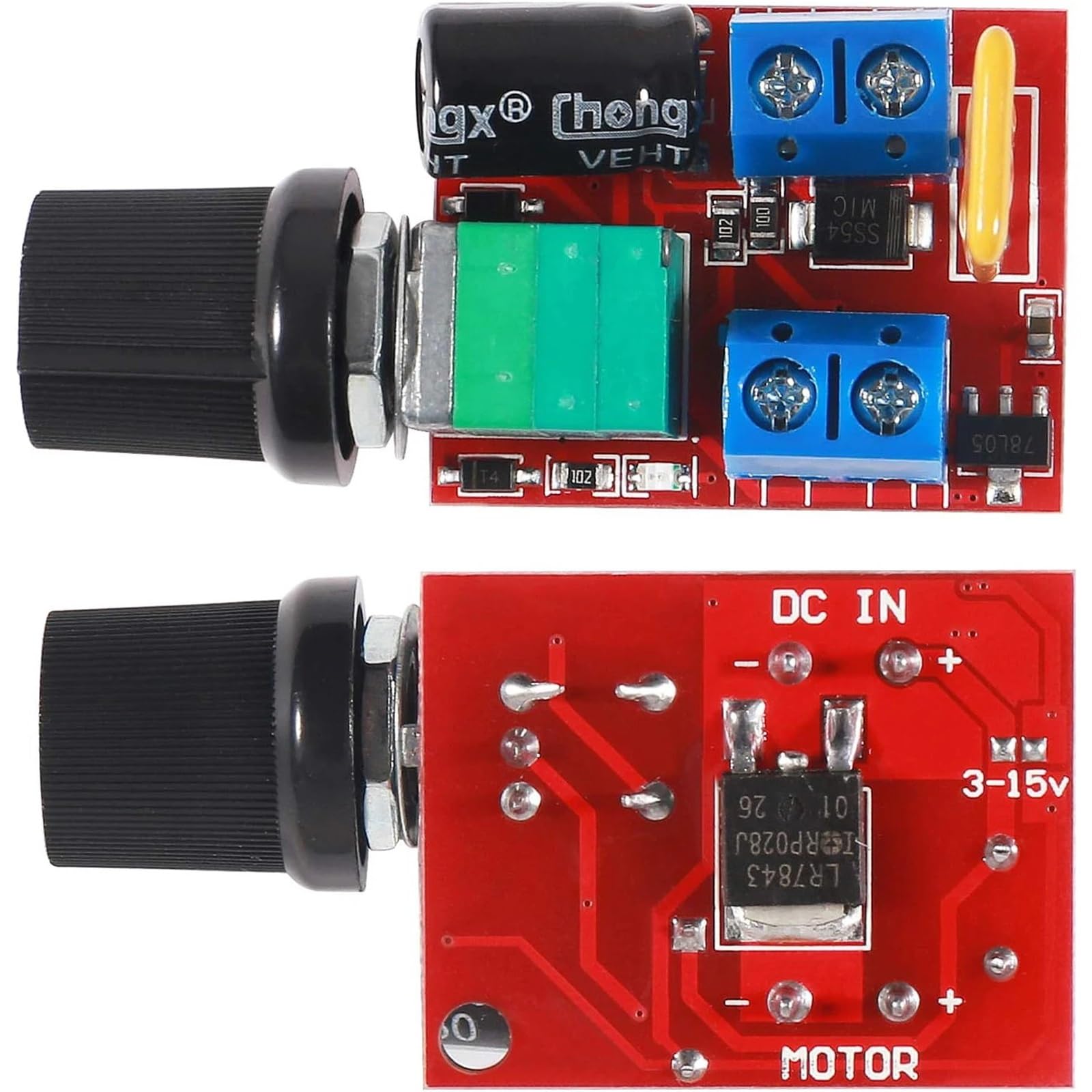 4 unidades Mini DC 3V 6V 12V 24V 35V PWM Motor Speed Controller Switch Module Ultra Small LED Dimmer 5A