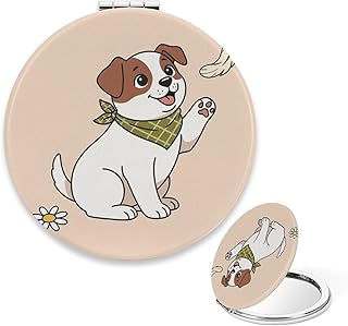 Compact Magnifying Mirror, Cute Puppy Mini Ma...