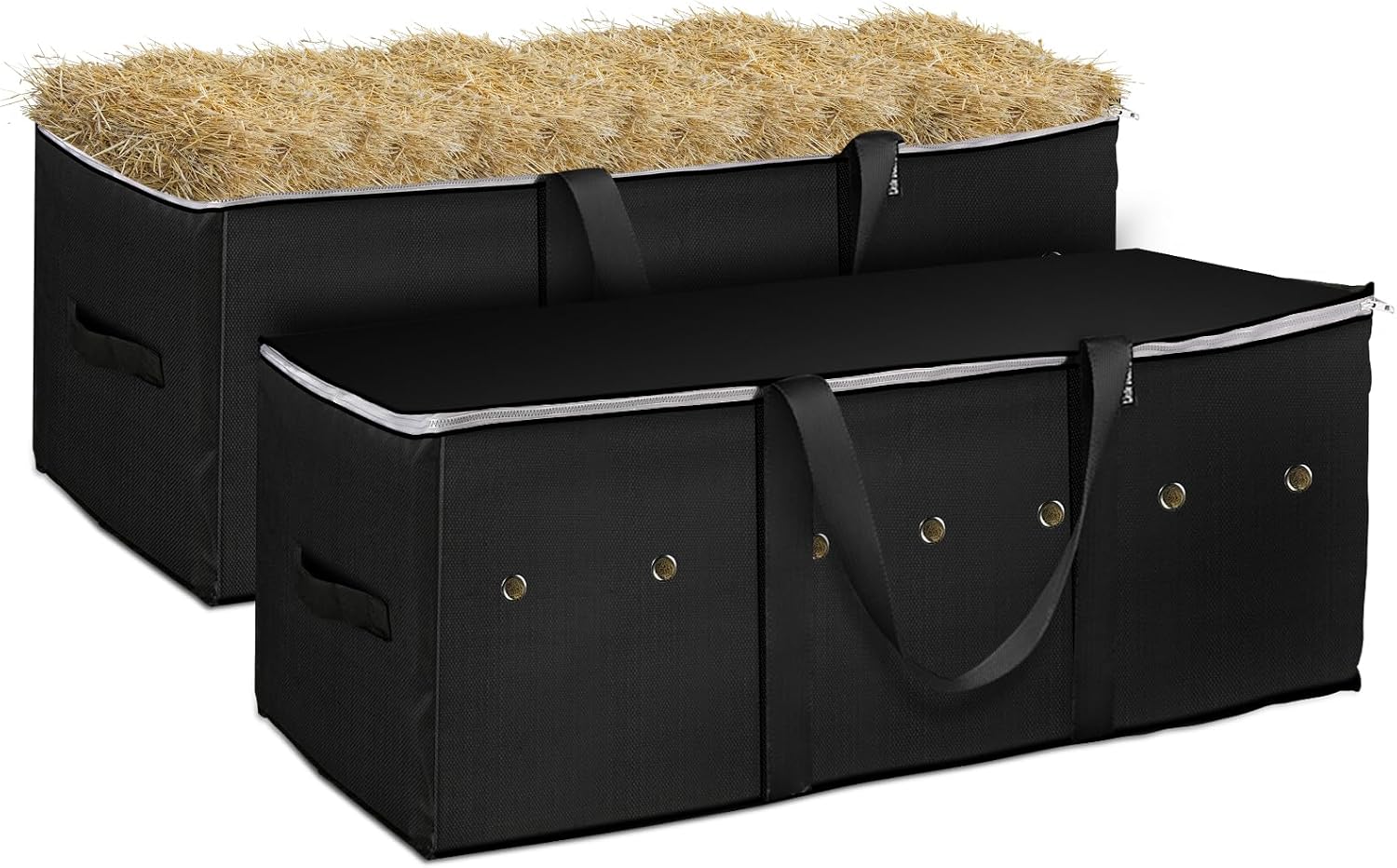 2 Pack 600D Heavy Duty Oxford Horse Hay Storage Bags