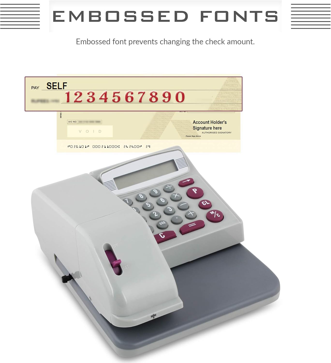 Exclusive Discount 50% Price UBICON Checkwriter with Two Additional Ink Cartridges (RX200UBI), Red