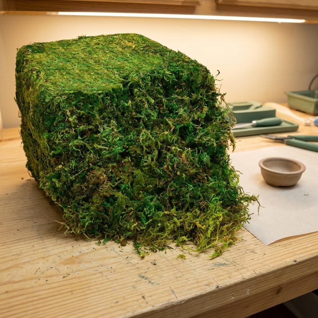 Artificial Craft Moss 1 Bag 28 oz Green Preserved Floral Filler