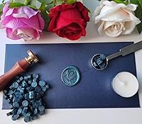 Vista 4 de Kit de calentador de sellado de cera para sellar cuentas de cera, horno de cera de sellado con cuchara de fusión y 2 velas de velas, juego