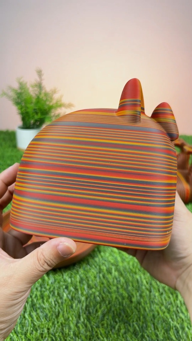 Image of ZIRO Matte PLA Filament, Magic Dynamic Color Changing Filament 1.75mm, Fast Color Change Matte PLA Stripes Series, Fit Most FDM 3D Printer, 1KG Spool (No Shine), Lava Stripes