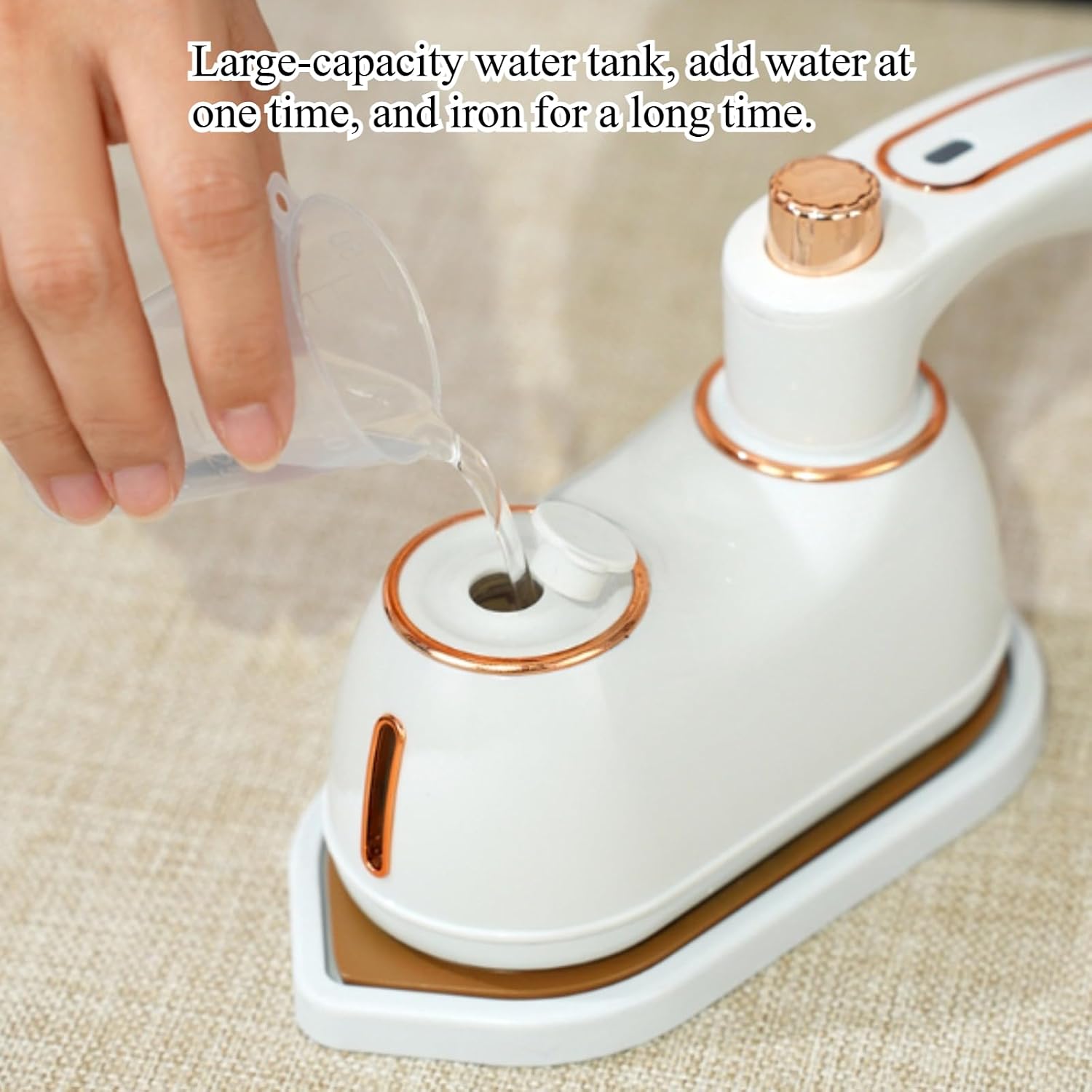 Portable Travel Steamer, Foldable Electric Iron, Powerful 2-In-1 Steamer and Iron, 10 Second Fast Heating, 50Ml Water Tank, Powerful Function, Suitable for Home, Office, Travel, Dormitory (White)