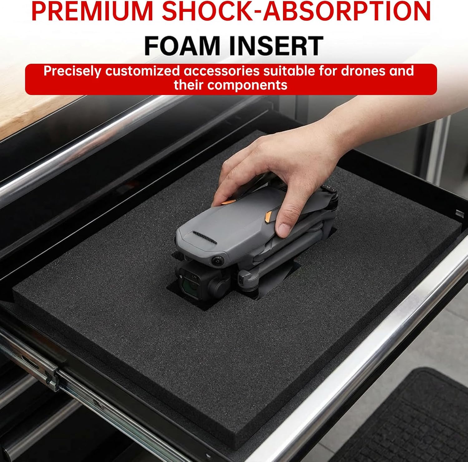 Polyurethane Foam Padding Inserts, 4 Pack 16 x 12 x 1 Inch Black Soft Cuttable Foam Sheets for Cases, Toolboxes, Furniture Protection, Automotive & Packaging
