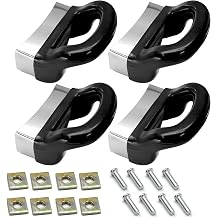 4pcs Universal Pot Handle Replacement for Sauce Pot, Cooker, Steamer, Pressure Pan - Short Side Handle 1 or 2-Hole Installation
