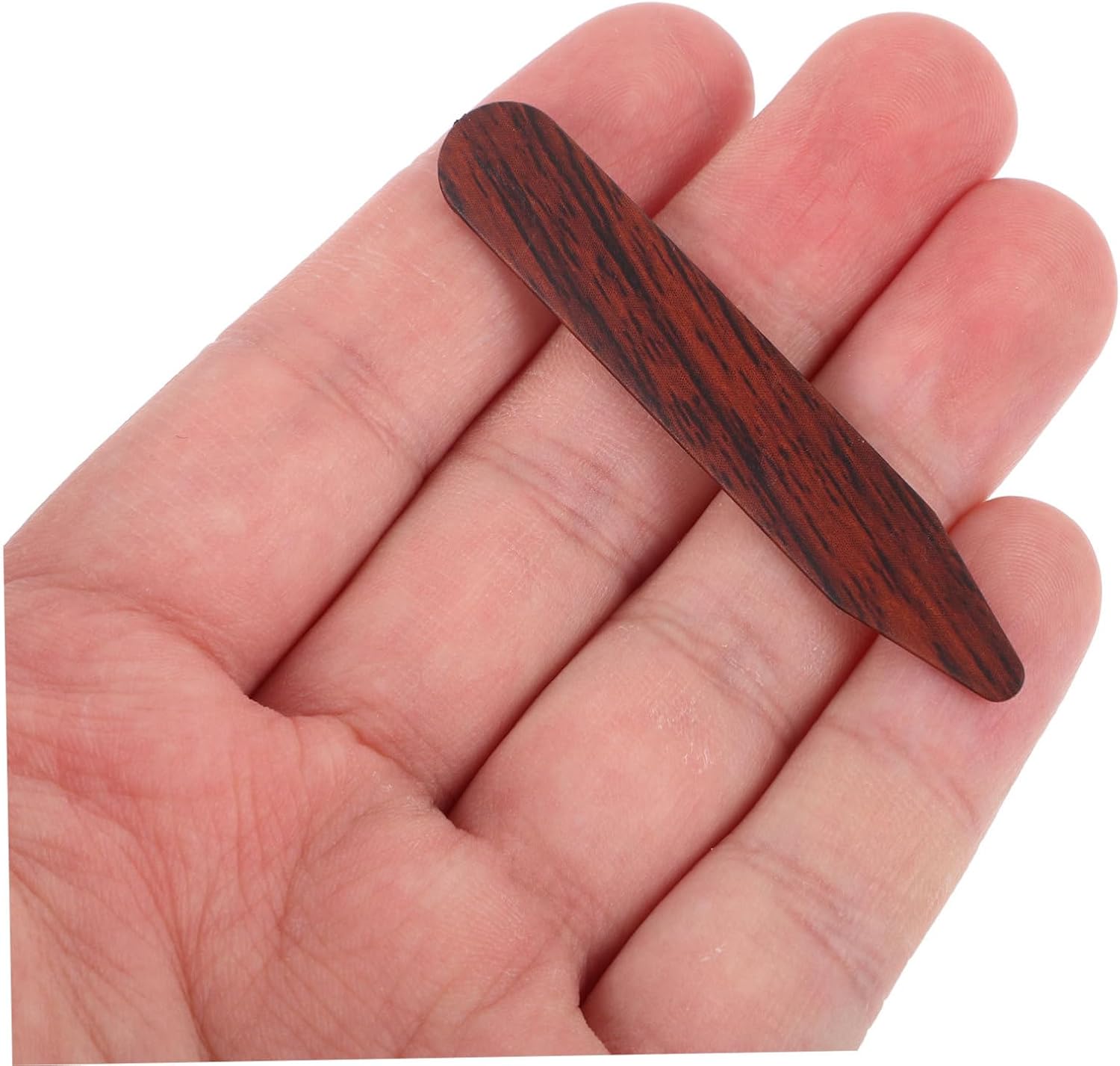 2pcs Mens Collar Stays for Dress Shirts Collar Fixing Supplies Wood Grain Shirt Inserts