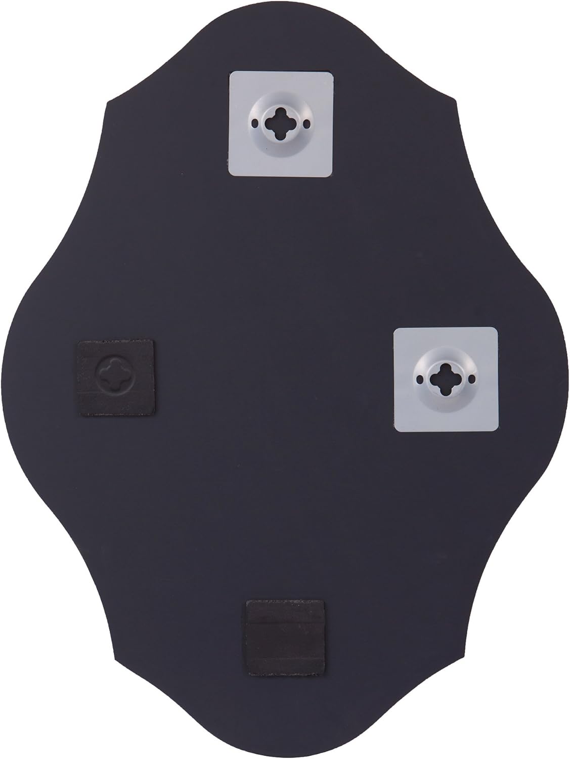 Patton Wall Decor Royal Scalloped Edge Frameless Mirror Silver : Home & Kitchen