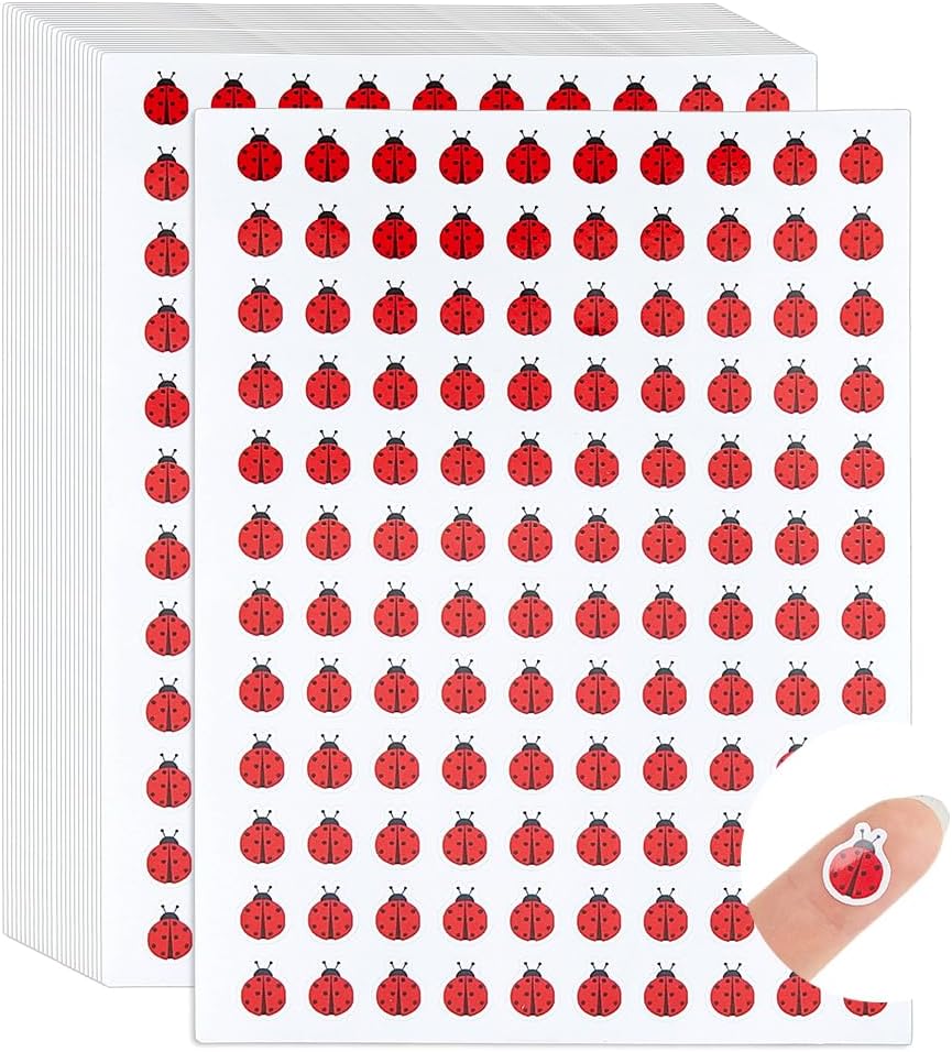 3120Pcs Ladybug Stickers 26 Sheets Mini Red Ladybug Cute Insect Stickers Self Adhesive Spring Insect Sticker for Scrapbooking Calendars Arts DIY Crafts Album Journals