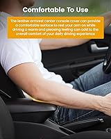 Vista 6 de ROADFAR Funda de cuero para reposabrazos izquierda y derecha para Toyota Sienna 2011 2012 2013 2014 2015 2016 2017 solo parte de cuero gris