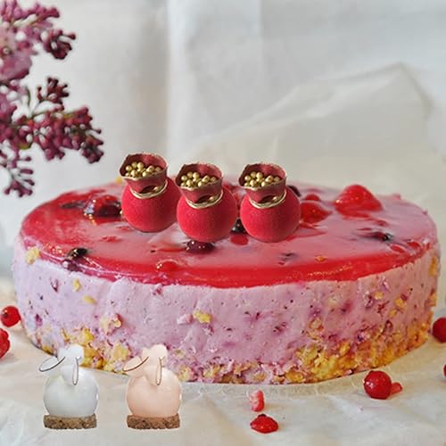 Miniatura 4 de ONNPNN Molde de pastel con forma de perla de 15 cavidades, molde creativo de silicona en forma de perla, moldes de fondant de chocolate perlado,