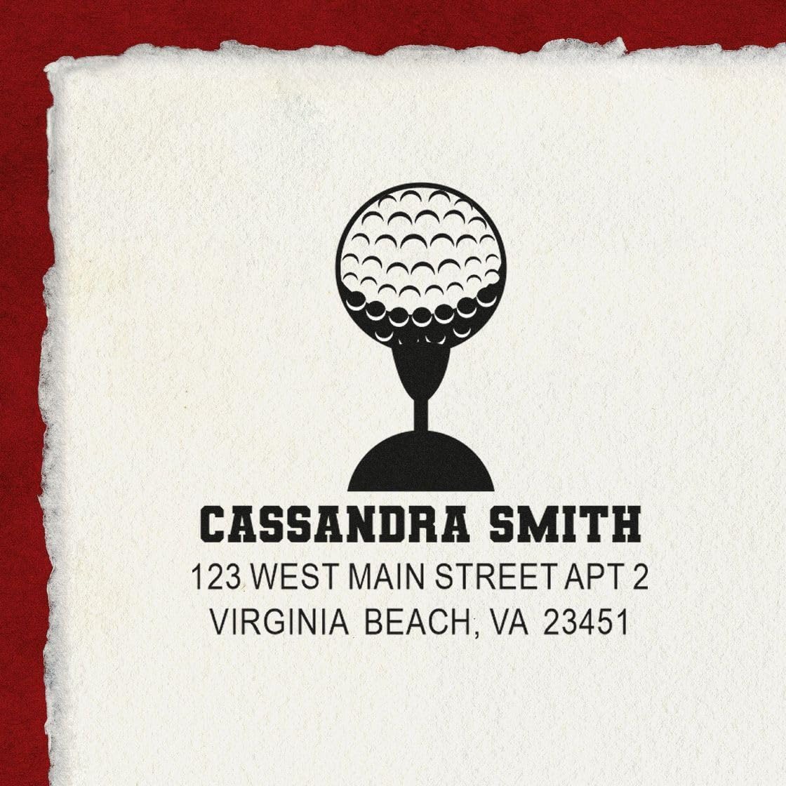 Personalized Golf Ball Tee Self Inking Rubber Stamp - Craft Room Staple