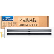 Fits 24x4 Duct Opening, Modern AC Vent Cover, Linear Slot Diffuser, White