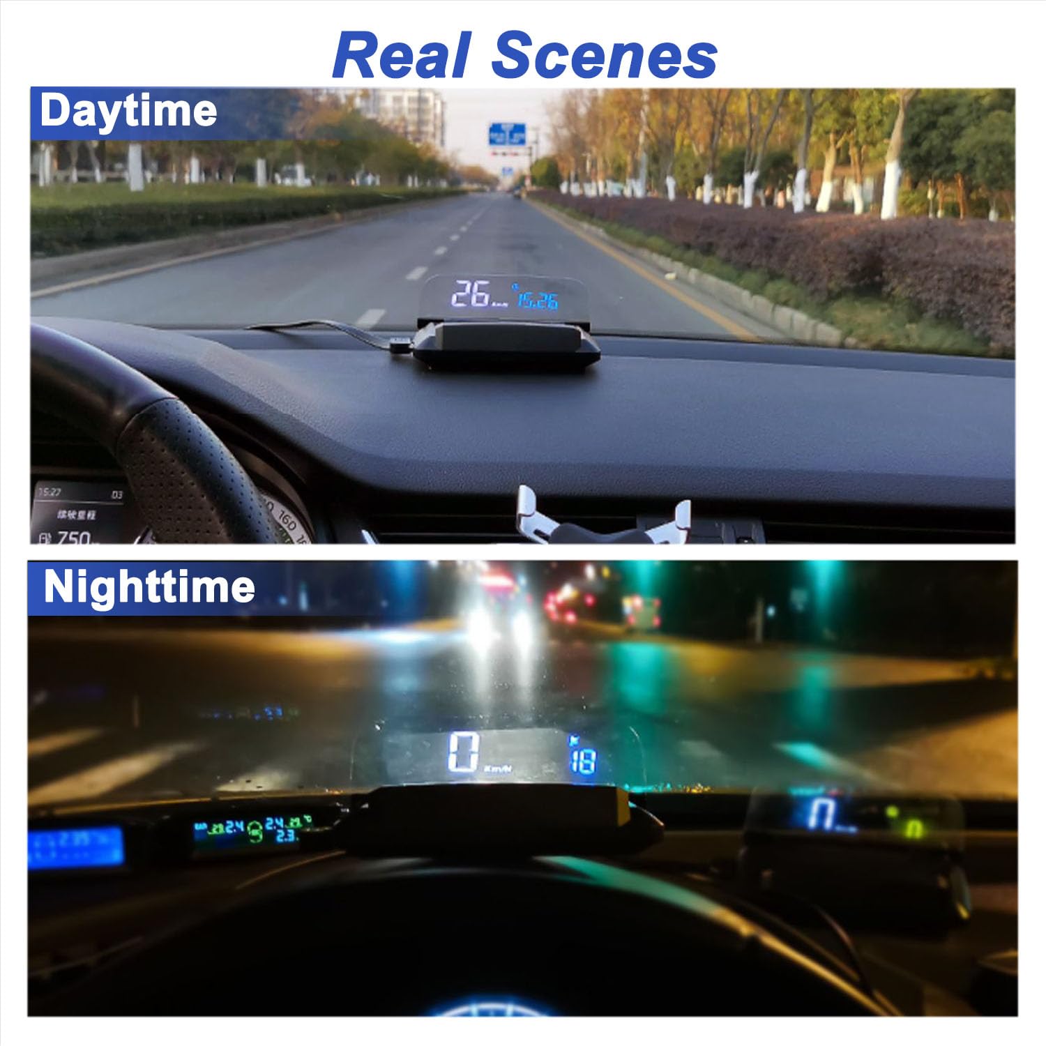 Head Up Display Auto HUD para Lamborghini Jalpa 1981–1988, Velocímetro Digital HUD con GPS y Chip Dual, Pantalla 3D en Parabrisas, Display Multifunción Velocidad