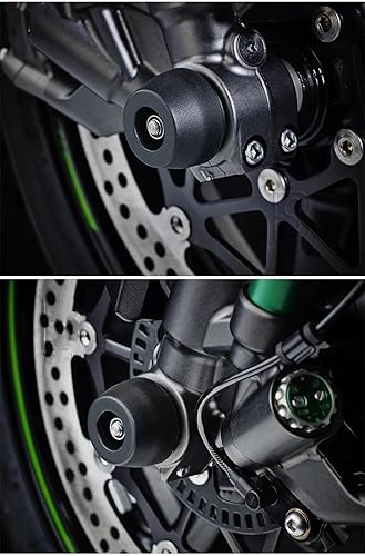 Miniatura 4 de RSFIL Soporte protector de rueda delantera y trasera para Kawasaki Z900 Z900RS Z650 Z650RS 2017-2023 (color  eje delantero)