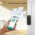 Keyless Entry Door Lock, Smart Door Lock, Smart Deadbolt Lock with Keypad | Auto & One Touch Lock | Smart Locks for Front Door | Easy Installation | Exact Fingerprint | App Control | 6-Month Battery