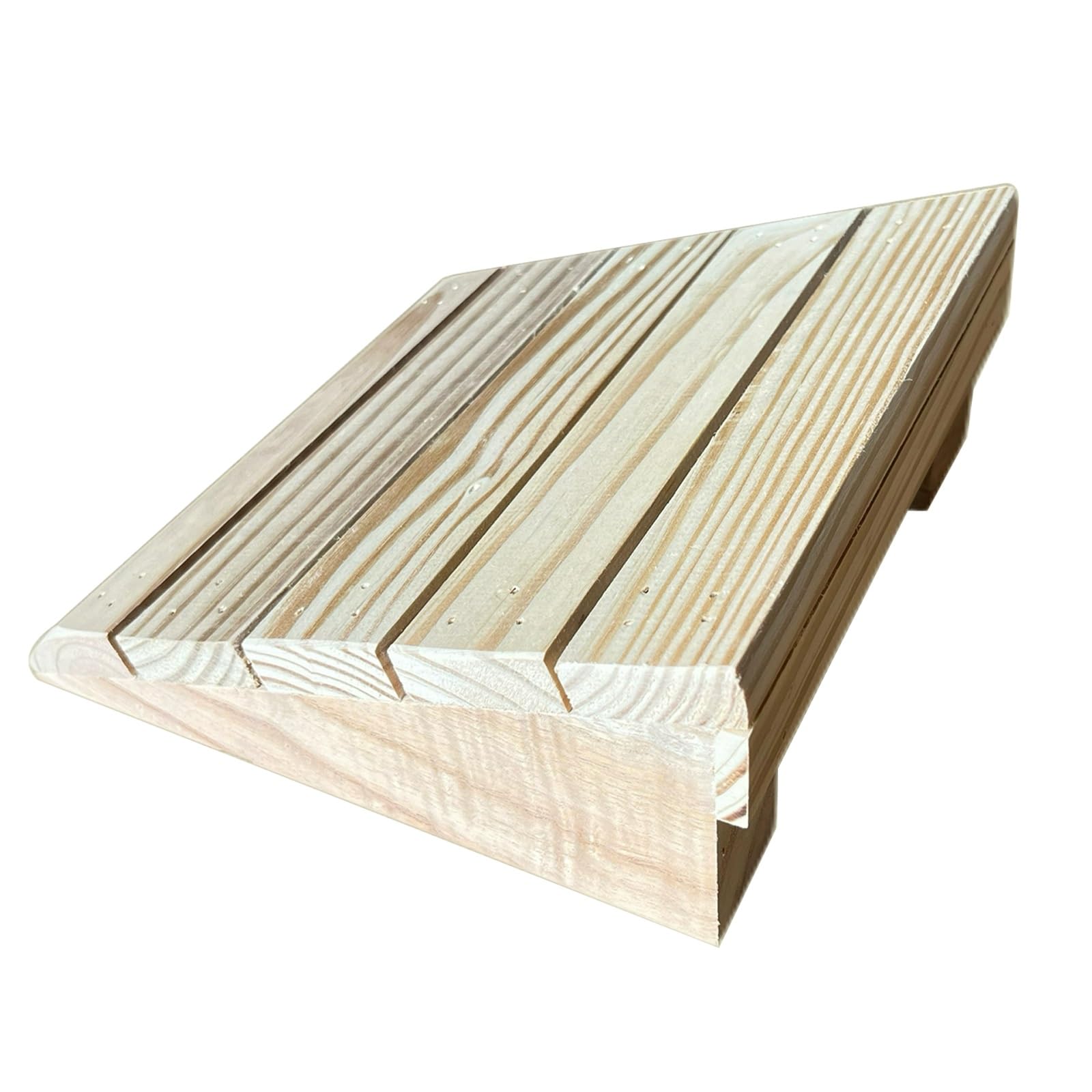Robuste Gehwegrampe für Motorräder und Trolleys, Massivholz mit verstärkter Unterstützung, 20 x 20 x 9 cm, stabil, ideal für einfaches Beladen und Zugänglichkeit