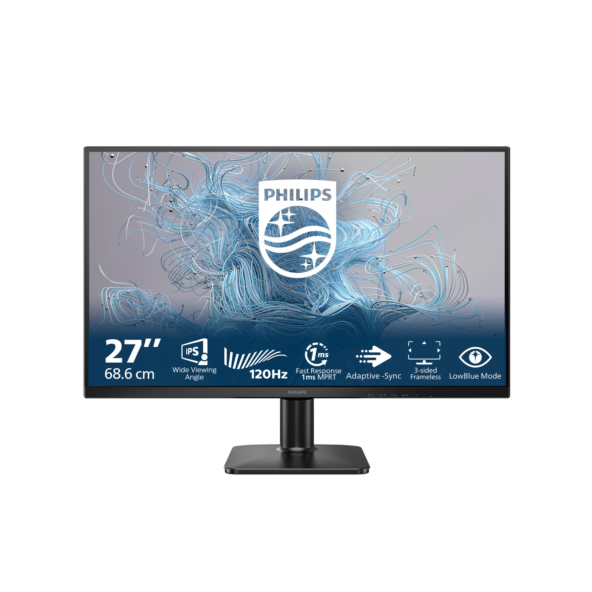 PHILIPS 27E2N1110 27-calowy monitor FHD, 120 Hz, IPS, 1 ms MPRT Adaptive Sync (1920 x 1080, HDMI 1x 1,4, DP) czarny/czerwony