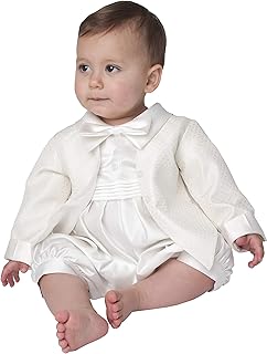 Vivaki Baby,Clothing,Baby Boys 0-24m,Christening Gowns & Clothing Vivaki Oliver Christening Romper in Ivory