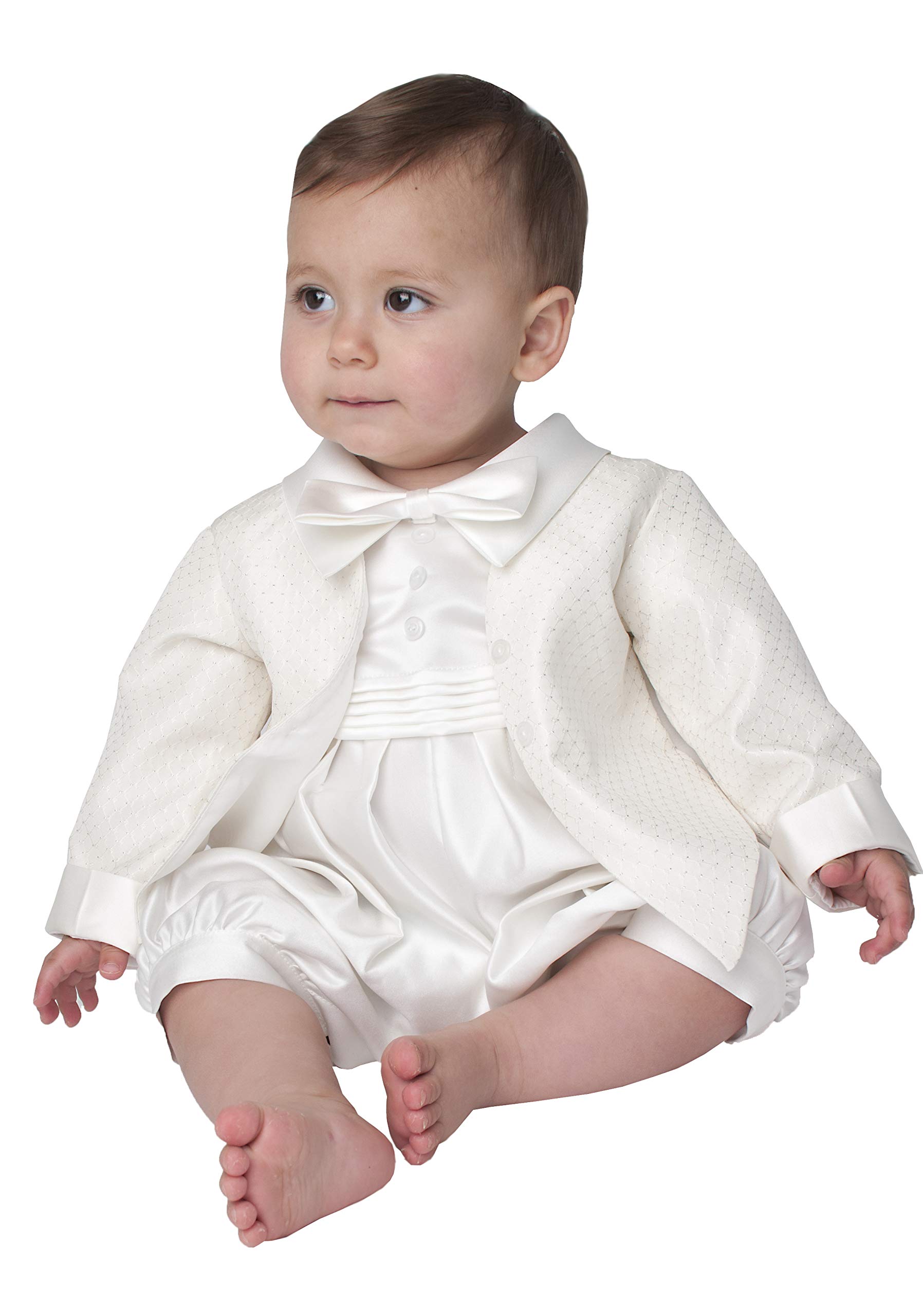 VivakiOliver Christening Romper in Ivory