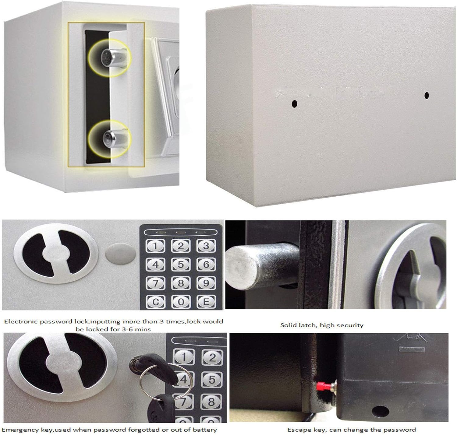 SAFEPUJIANA ロックボックス、貯金箱、8.5L ホームデジタル電子ボックス ハイスチールロック ホームオフィスマネーキャッ 楽天市場】貯金箱  ナンバーロック お札 紙幣 小銭 硬貨 コイン ATM 大容量 ダイヤルロック 暗証番号 パスワード 音あり 音が鳴る 自動吸い込み 金庫 ...