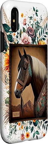 Miniatura 9 de Funda para iPhone 11 con diseño de caballo azteca occidental funda floral de granero