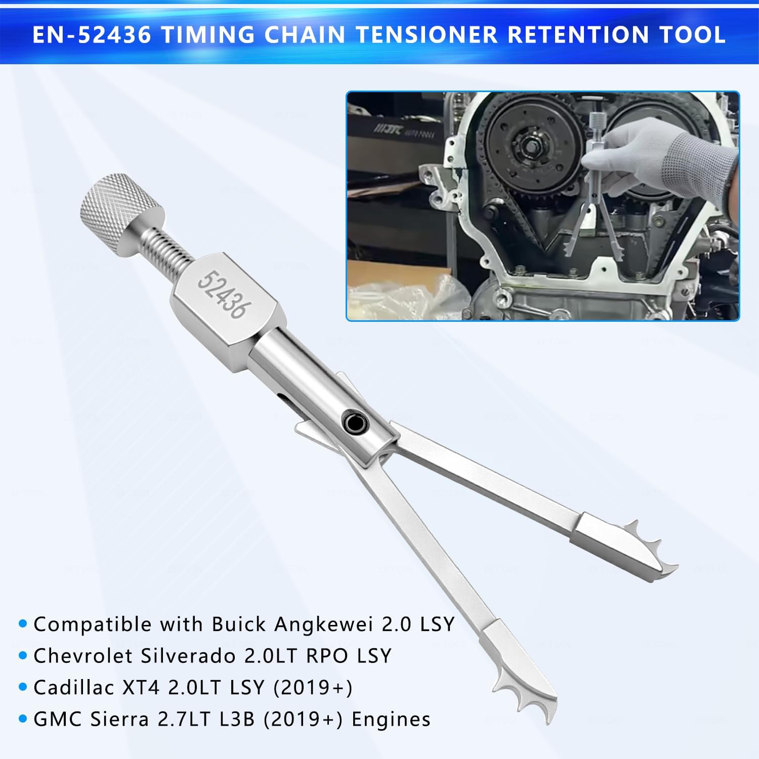 Engine Camshaft Timing Tool Kit Compatible with Buick Envision Cadillac XT4 2.0LT LSY, Chevrolet Silverado L3B 2.0L LSY Engine, EN-52436 EN-52442 EN-52461 EN-52462 EN-52476