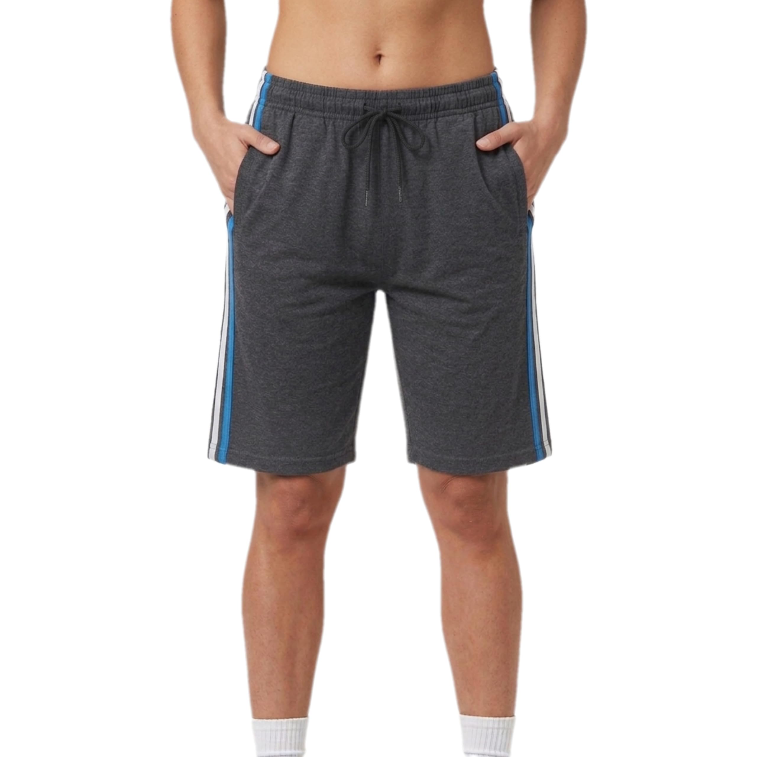 royal nts Men's Cotton Shorts | Regular Fit Half Pant for Men with 2 Side Pockets | Elastic Waist Above Knee Bermuda Shorts for Casual, Gym & Night Wear-picture-35