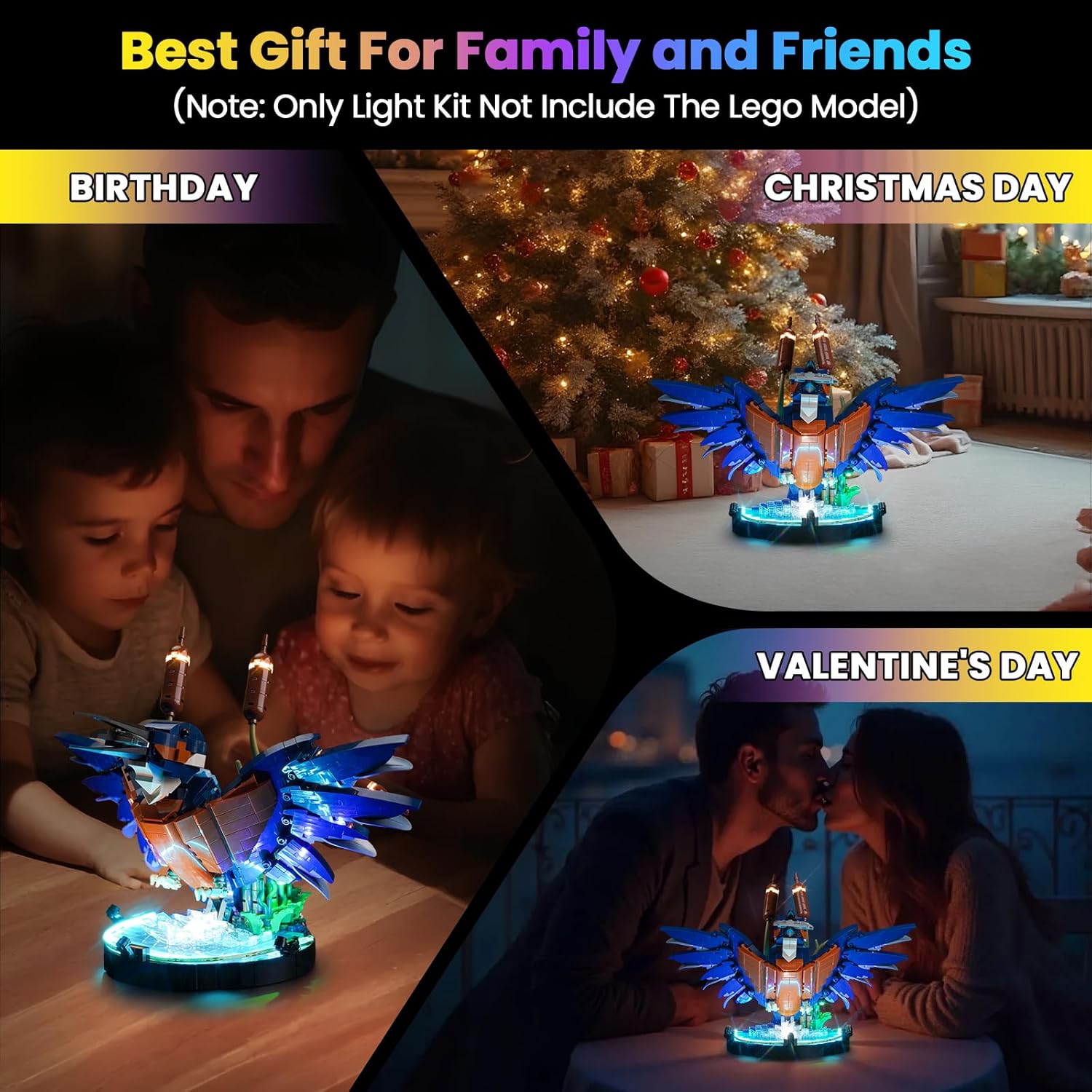 Upgraded Led Light Kit Compatible with Lego Kingfisher Bird Building Set, Lights Decoration Lego 10331 (Model Not Included)