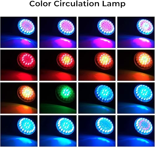 Miniatura 5 de Luces de estanque que cambian de color IP68, focos impermeables para fuente subacuática, luz LED, sumergible, temporizador de color, luces