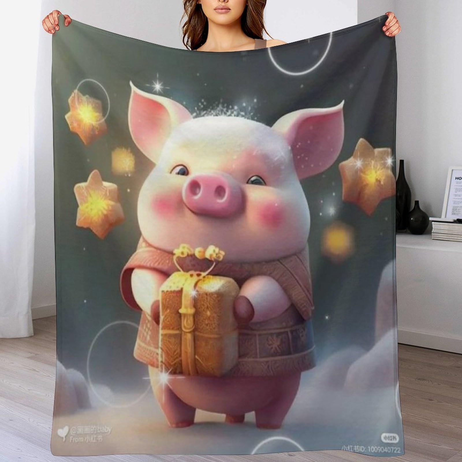 Couverture polaire cochon mignon : le cadeau moelleux et original à offrir