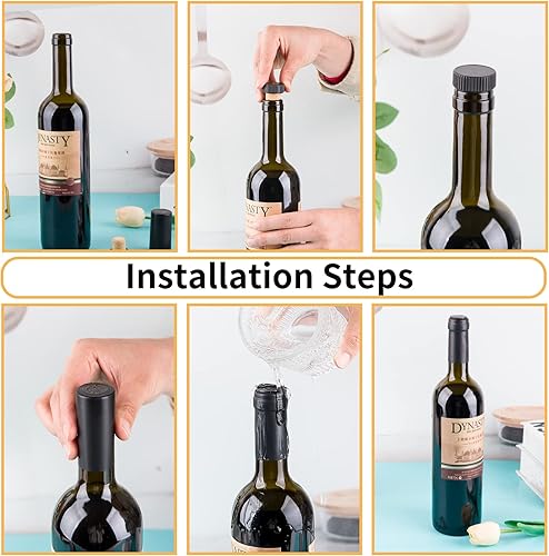 Miniatura 4 de Cápsulas termorretráctiles de PVC, 40 unidades de tapones de corcho para botellas de vino y doradas, juego de preservación de vino para bodegas