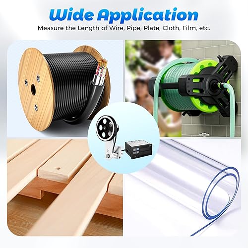 Miniatura 8 de Medidor de longitud digital Contador de cable Medidor de longitud de rueda Contador de longitud mecánica Unidad de rueda de una sola medida en pies