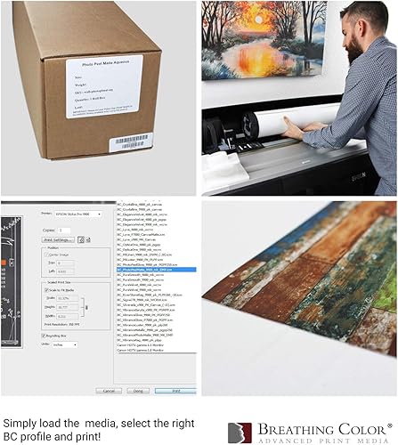 Miniatura 3 de Rollo de vinilo adhesivo mate para imprimir fotográfico, 17 pulgadas x 10 pies, papel adhesivo de inyección de tinta para despegar y pegar, funciona