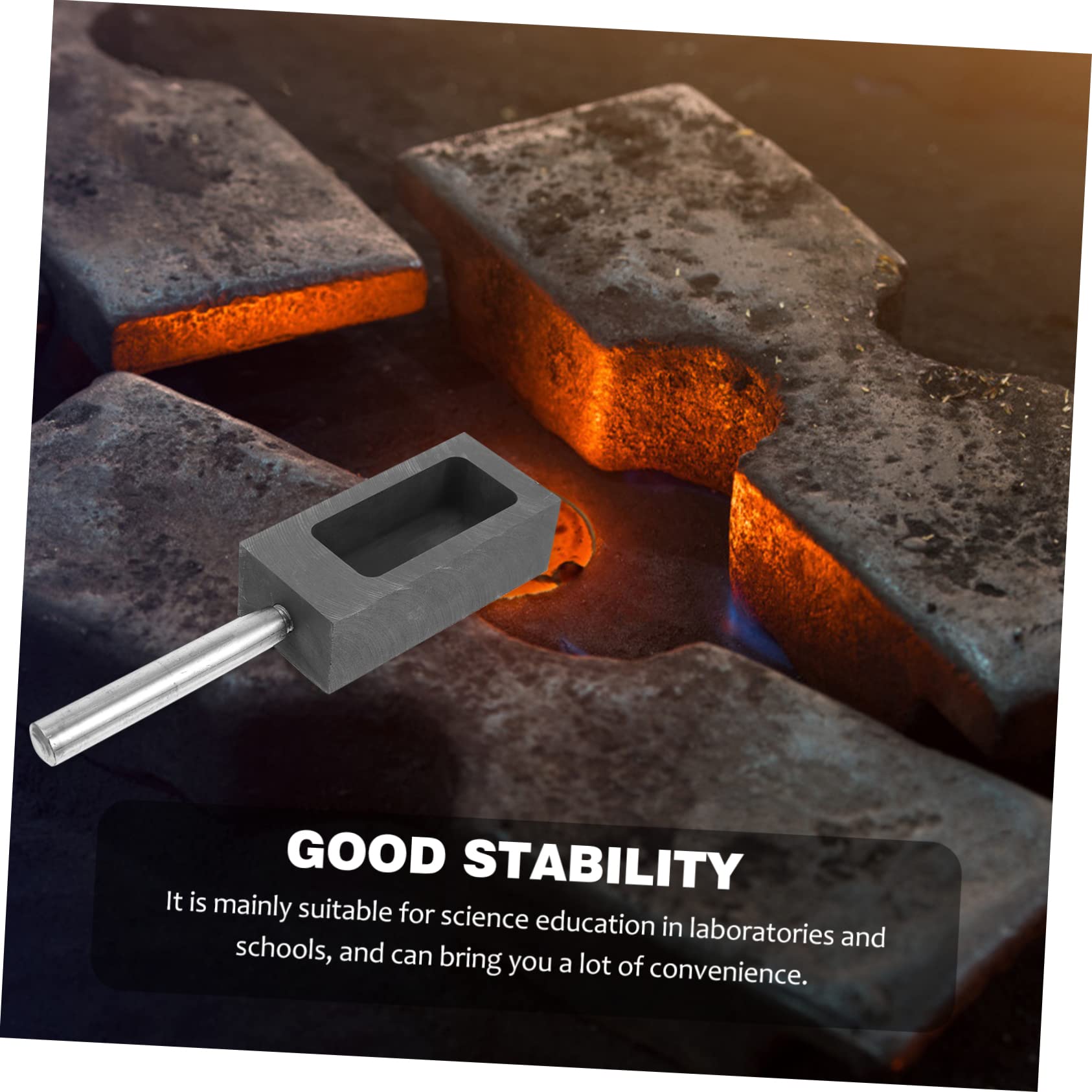 Homoyoyo Graphite Ingot Mold Casting Melt Tool 6.5x3x2cm High Strength Jewelry Crucible