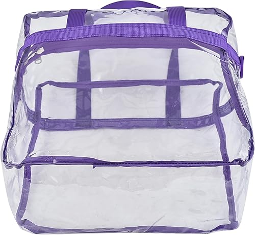 Vista 307 de Oraben Bolsa transparente transparente aprobada para estadios de 12 x 6 x 12 pulgadas, bolsa de estadio para trabajo, juegos deportivos, gimnasio