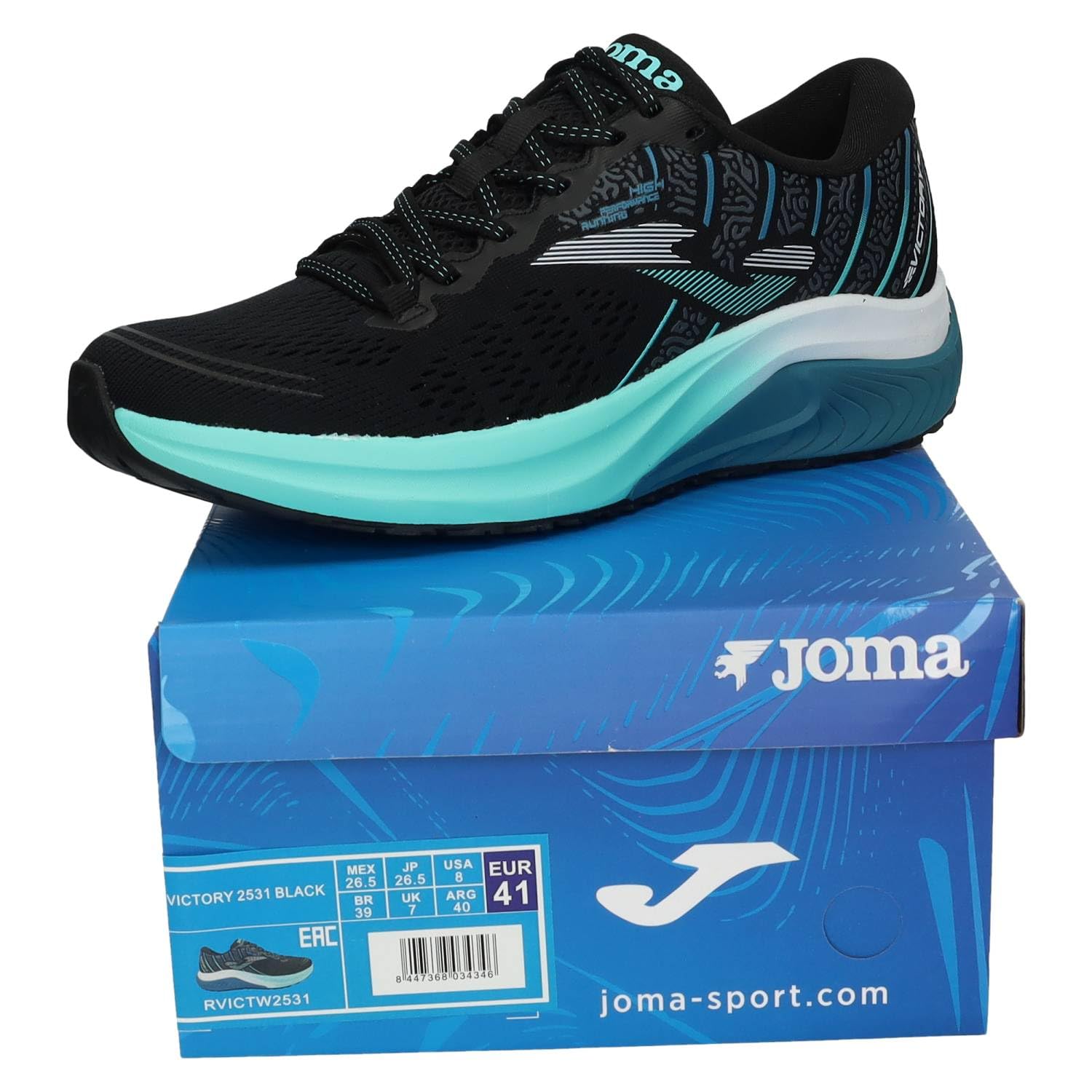 Joma Zapatillas Running, 39 – 46, Comodidad y Amortiguación - Negro