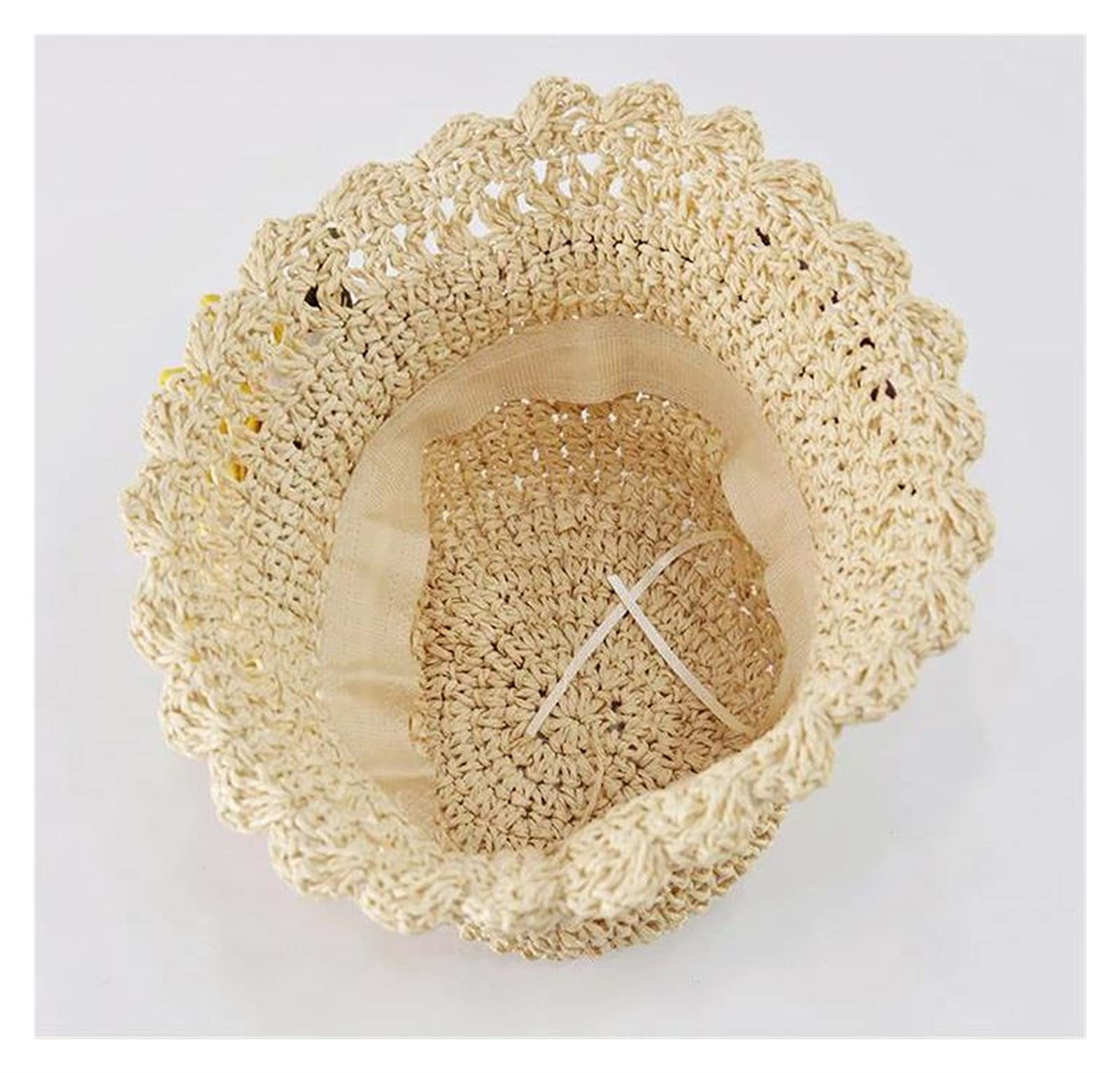 Sombrero de Verano para niños, Sombrero de Paja para niñas, Sombrero de Verano Fino y Transpirable para el Sol, Sombrero para el Sol, Playa, Princesa, Viento, bebé (1 M 2 6Y)
