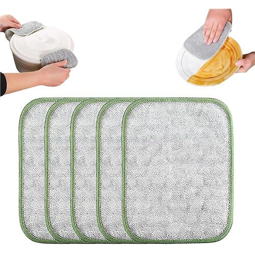Multipurpose Steel Wire Cleaning Cloth - Double-Sided Scrub Rag for Kitchen Pots Pans Wet Dry (5)