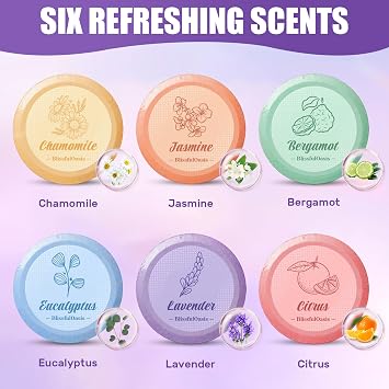 BlissfulOasis Shower Steamers 6 Packs, Shower Bath Bombs with Natural Fragrance, Self-Care & Relaxation Birthday Presents for Loved Ones, Shower Bombs with Valentine's Day Presents for for Her