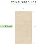 Ensemble de serviettes à main de luxe Elegant Comfort 100 % coton turc 4 lignes rayées en viscose - Ultra absorbantes et douces 16 x 28 po serviettes de qualité premium pour spa d'hôtel pour un usage quotidien, ivoire