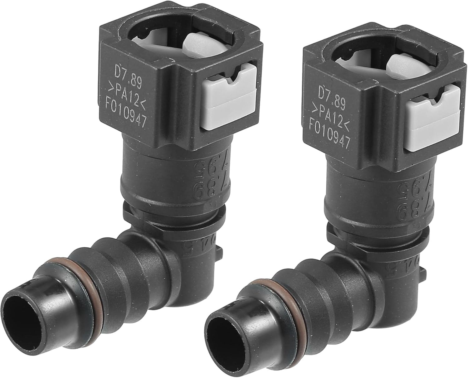 X AUTOHAUX 2pcs Fuel Line Quick Connect 90 Degree PushOn