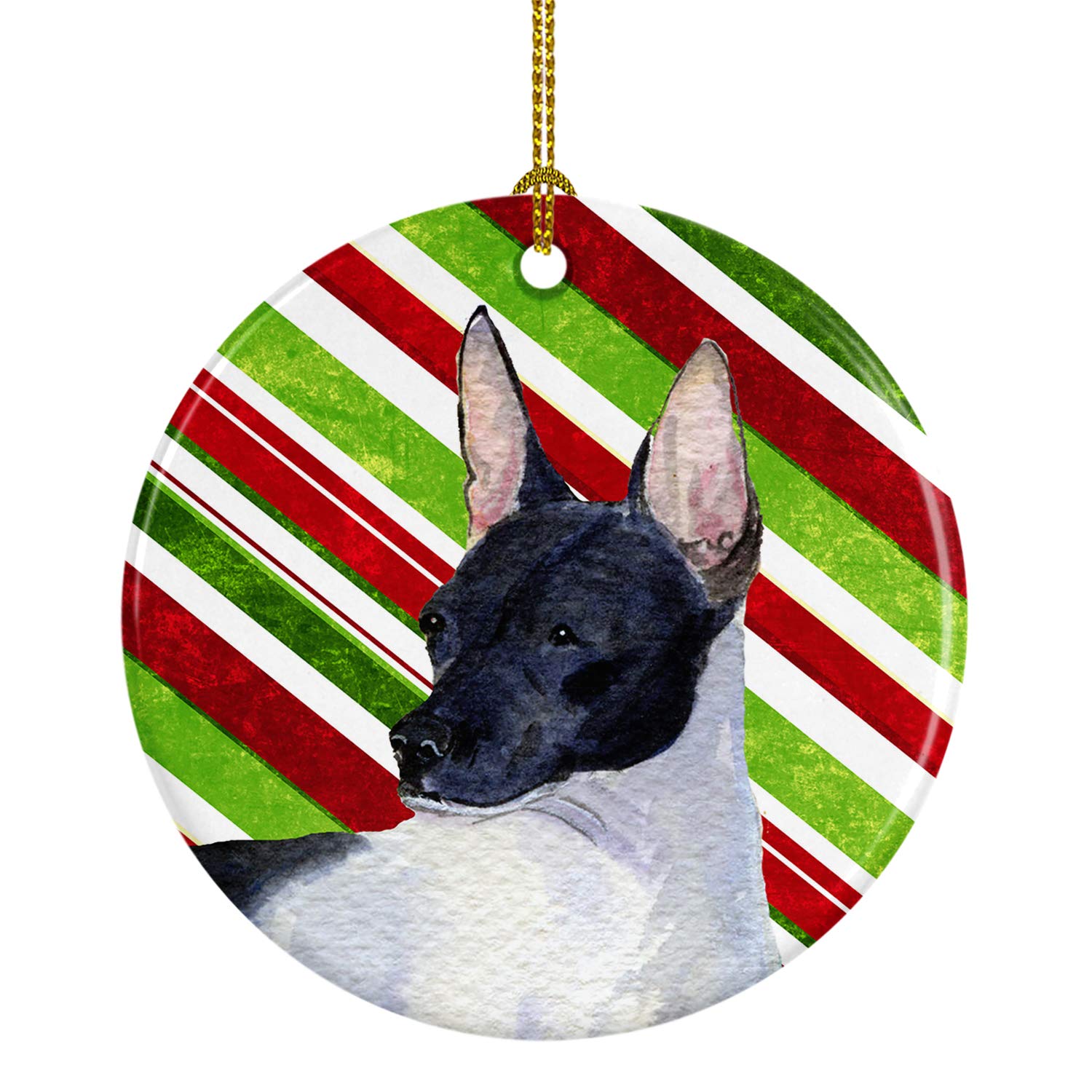 Décoration de Noël Rat Terrier en céramique, le cadeau idéal pour les amoureux de chiens