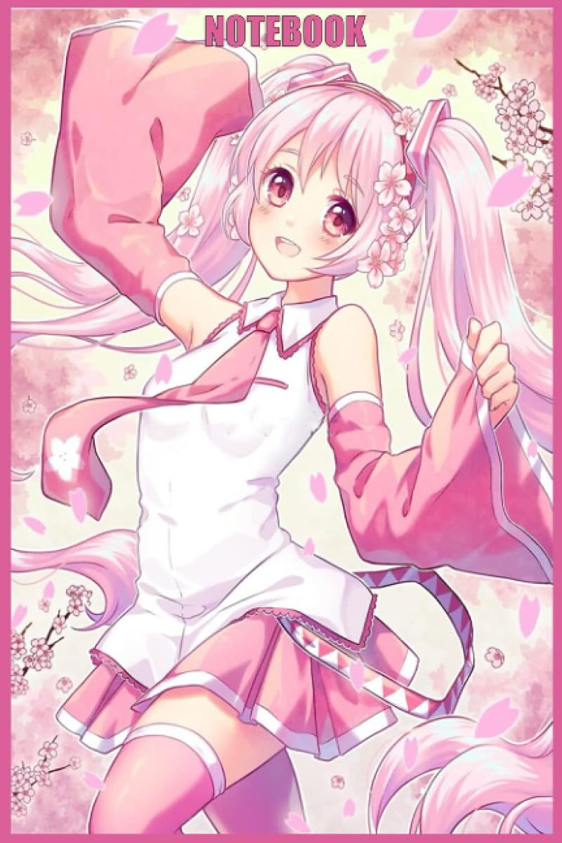 Sakura Miku Notebook: Journal, Diary, 6x9 110 Pages, Lined College Ruled Paper