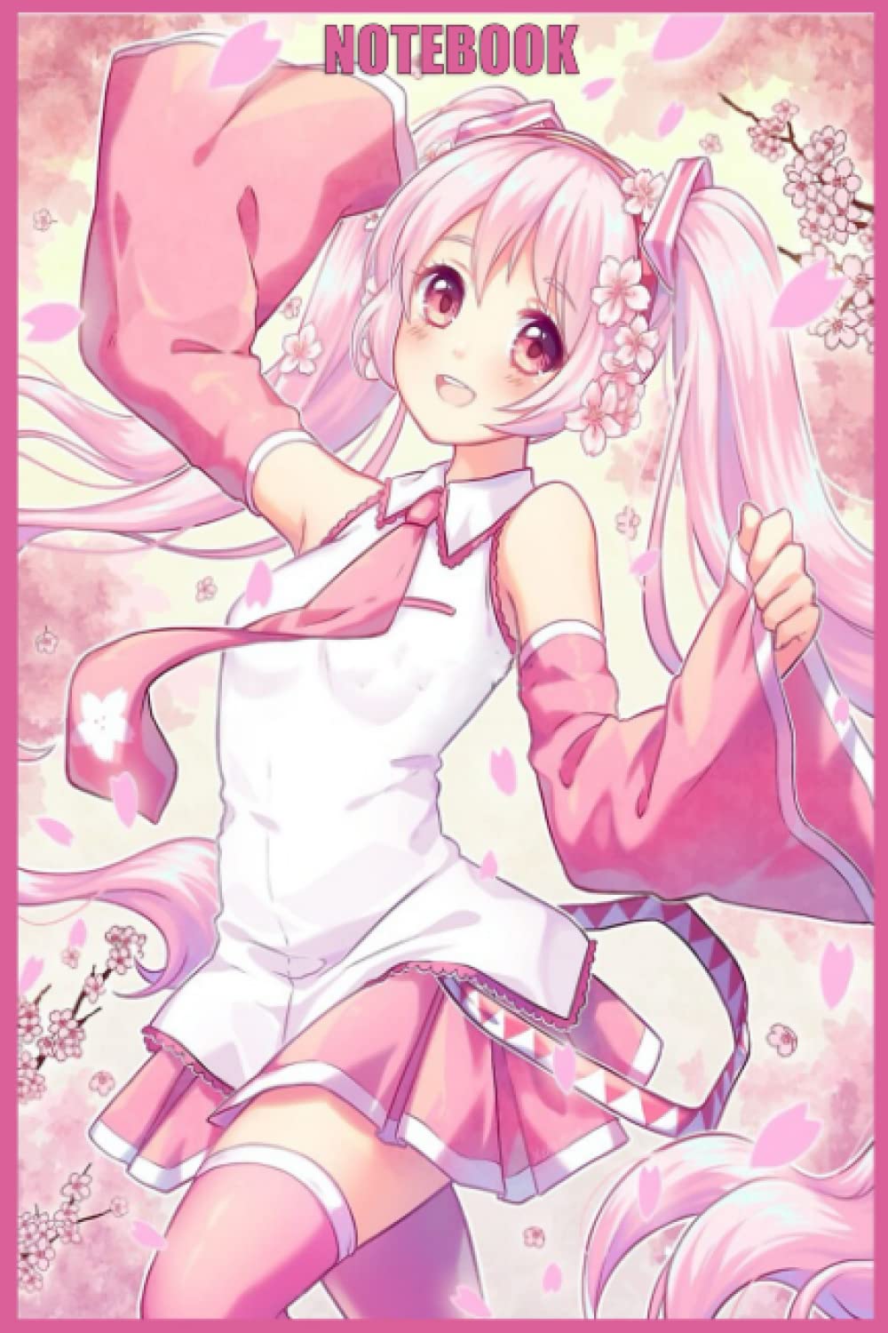 Sakura Miku Notebook: Journal, Diary, 6x9 110 Pages, Lined College Ruled Paper