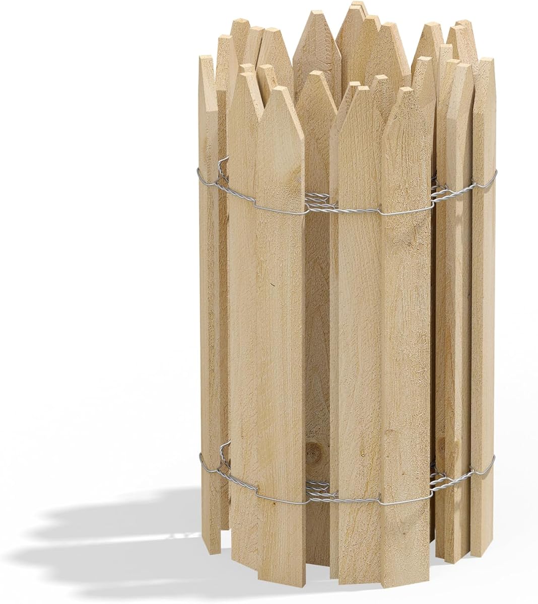 Cedar Wood Garden Picket Fence 16" H x 8' L (4-Pack, 32' Total)