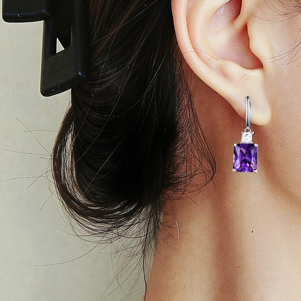 Sterling Silver Birthstone Earrings for Woman -Dangle Earring